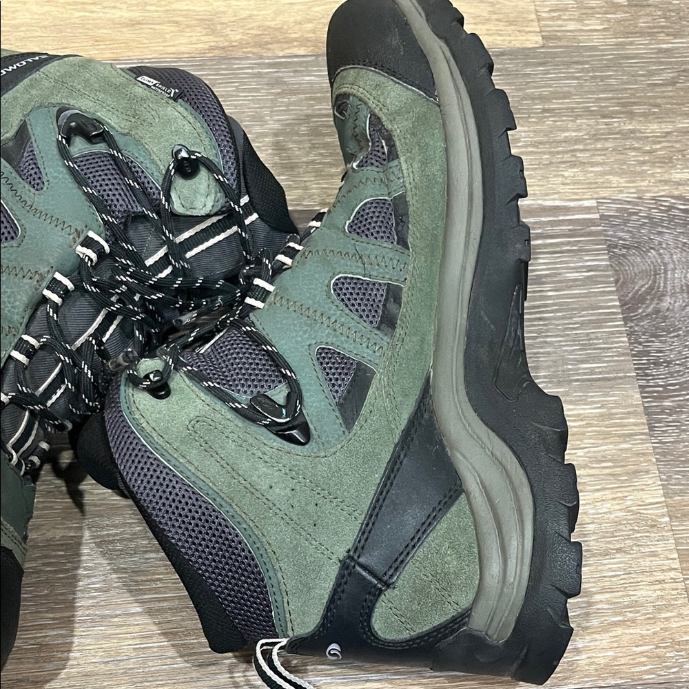 Salomon Men's Black and Green Athletic Shoes - Picture 5 of 16